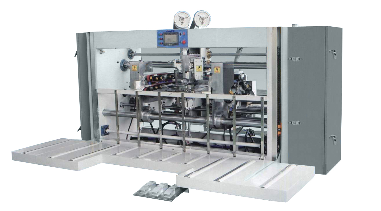 高速四伺服小型雙片釘箱機 一機兩用多種功能可調節訂箱機  Series High Speed Four Servo Doubl